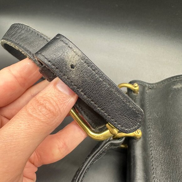 Vintage Coach Purse Willis 9927 Black Leather Messenger Crossbody Bag 1999 Y2K - Picture 15 of 16